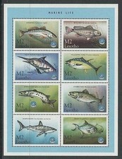 Lesotho - Posta Yvert 1373/80 MNH Fauna Pesci