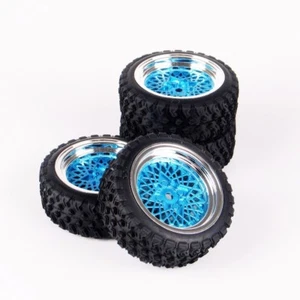 4Pcs RC 1:10 Rally Racing Rubber Tire Wheel Rim For HSP HPI Racing Car 12mm Hex - Picture 1 of 6