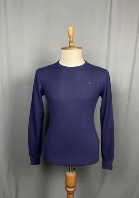 Versace Collection Medusa Logo Men's Blue Wool Crewneck Sweater Size L - Image 1 of 4