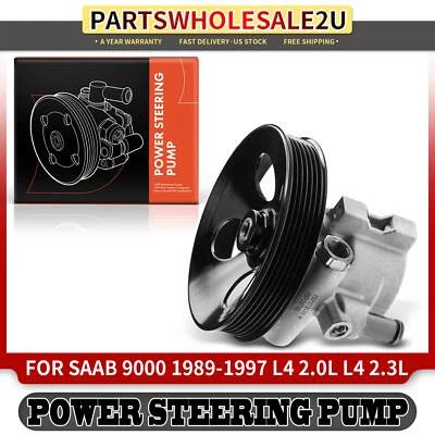 Bomba de direção hidráulica com polia para Saab 9000 1989 1990 1991 1992-1997 2.0L 2.3L - Imagem 1 de 4