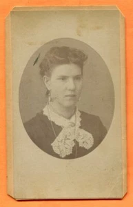 CDV Farmington, ME, Portrait of a Young Woman, circa 1870s Backstamp - Picture 1 of 3