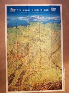 ASBACH Uralt Werbung Landkarte Deutschland 1990 alt Touren Ostalgie MAIR BERANN - Bild 1 von 4