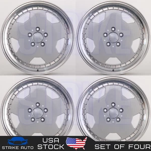 New 4PC Rims Staggered 18" Wheels (8.0J/9.0J) Sliver ML 5-112 ET25/30 CB66.6 - Picture 1 of 1