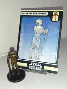 Star Wars Miniatures 4-LOM BOUNTY HUNTER 33 32/60 RARE - Picture 1 of 2