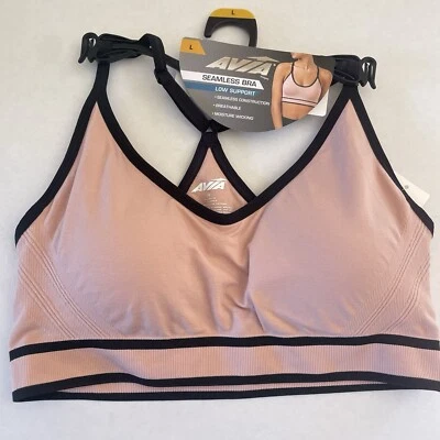 L Avia Women’s Seamless Cami Sports Bra Pink Rose LARGE - Image 1 of 4