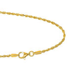 10k Solid Yellow Gold 1.5 mm Diamond-Cut Rope Chain Bracelet 7"