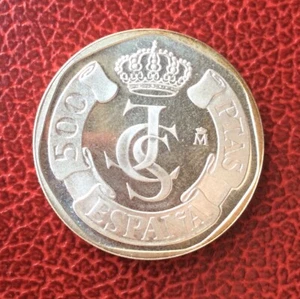 Espagne - Magnifique  Essai proof argent du 500 Pesetas 1987 -Rare  Trial Strike - Imagen 1 de 2