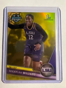 Mikaylah Williams 2023-24 1st Bowman U Chrome Yellow Refractor #D/75 SSP #4 - Picture 1 of 2