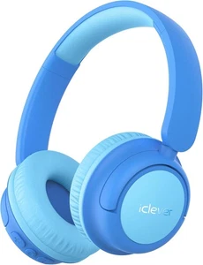 iClever BTH22 Cuffie Bluetooth per Bambini, Tempo di Gioco 60H, USB C Veloce A-Blu  - Foto 1 di 7