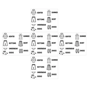 5 PCS Closet Labels for Hanging Clothes Children's Room Organization - Picture 1 of 12