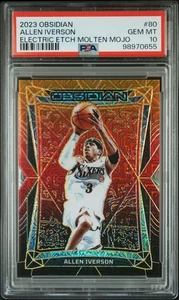 2023 Panini Obsidian Electric Etch Molten Mojo Allen Iverson #80 /10 PSA 10 - Bild 1 von 2