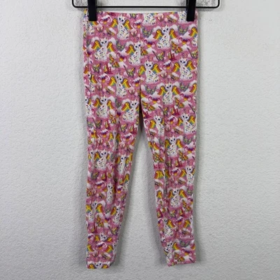 Lisa Frank Posh Peanut Pajama Pants Girls 5T-6T Rainbow Cat Butterfly Whimsical - Image 1 of 4