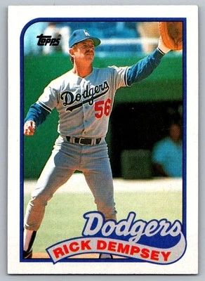 1989 Topps Rick Dempsey Los Angeles Dodgers #606 - Image 1 of 2