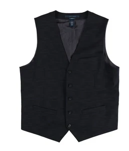 Perry Ellis Mens St Printed Five Button Vest, Blue, Medium - Picture 1 of 2