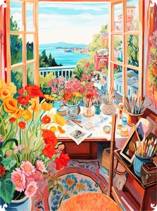 The Artist's Workshop (476 Piece Wooden Art Puzzle) - Picture 1 of 6