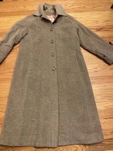 Cappotto lungo vintage Denise Originals marrone morbido 100% cashmere 5 bottoni Union Embrys Ky - Foto 1 di 14