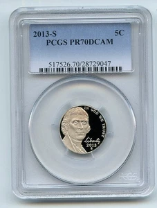 2013 S 5C Jefferson Nickel PCGS PR70DCAM - Picture 1 of 1