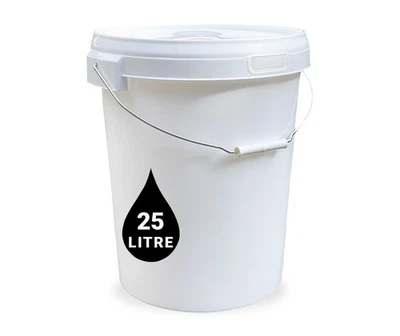 25L Bucket Storage Container Pail Tubs + Lid Metal Handle Pet Feed FOOD GRADE - Image 1 of 2