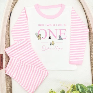 Pijama de cumpleaños personalizado When I Wake Up Pink Pooh Bear niñas - Imagen 1 de 5