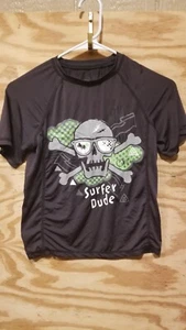 Boys Top Kids T-shirt Round Neck Printed Design Short Sleeve Black Size XS - Picture 1 of 4