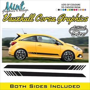 Calcomanías pegatinas rayas laterales VAUXHALL CORSA VXR gráficos de picadura envío y devolución gratuitos 006 - Imagen 1 de 4