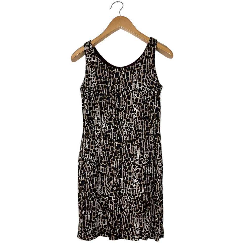 Vintage Positive Attitude Women’s Size 6 Petite Animal Print Shift Tank Dress - Image 1 of 4