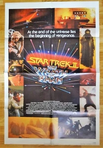 Póster de la película de ciencia ficción Star Trek II: LA IRA DE KAHN - Kirk & Spock - 1982 - Imagen 1 de 1