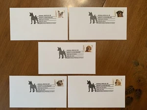 ADOPT A SHELTER PET Set of 5 Dog Rescues FDCs SC# 4451, 4454, 4455, 4458, 4459 - Picture 1 of 11