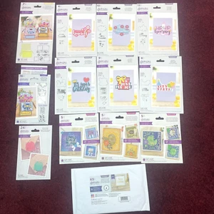 Lot 13 Crafters Companion Gemini Dies Stamps Papercraft Floral Create A Card - Picture 1 of 8