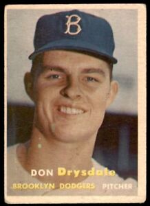 1957 Topps Don Drysdale Rookie Brooklyn Dodgers #18 ROOKIE