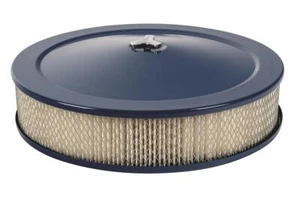 BLUE AIR CLEANER DROP BASE 14X3" SMALL BLOCK FORD SBF 260 289 302 351 KIT - Picture 1 of 2