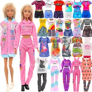 10 PCS Barbie Clothes Doll Fashion Wear Clothing Outfits Dress up Gown Shoes Lot - Picture 1 of 24