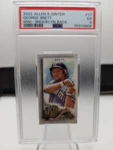 George Brett: 2022 Allen & Ginter MINI BROOKLYN BACK  17/25, #17, PSA5, POP of 1