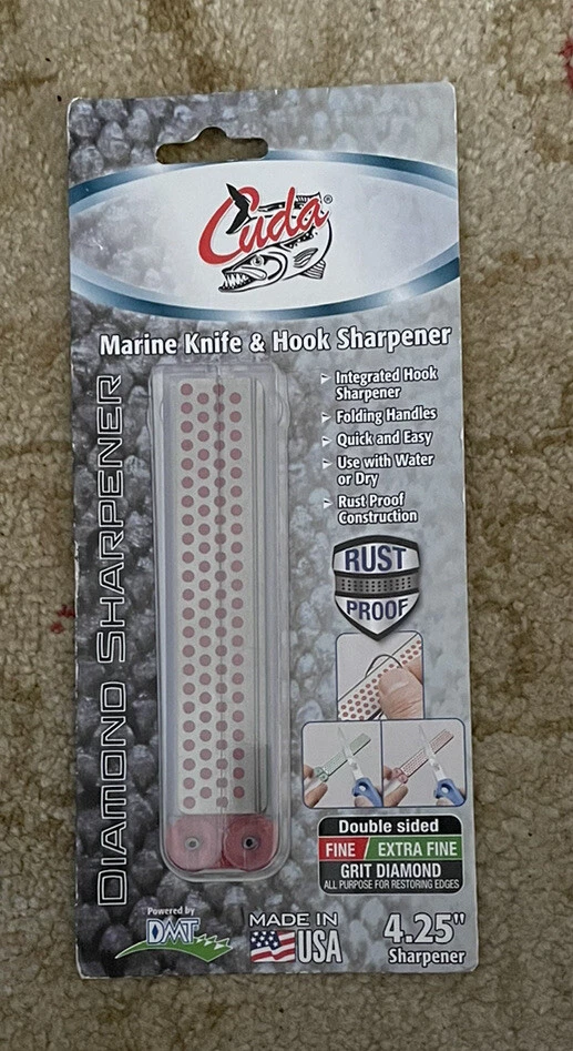 Cuda DMT Marine Knife & Hook Diamond Sharpener Fine/ Extra Fine Double Sided - Image 1 of 1