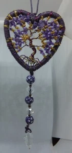 E108 5" Sonnenfänger mit Lebensbaum in 2" herzförmigem Ring - Bild 1 von 3