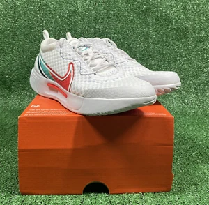 Nike Men's Zoom Court Pro HC Tennis Size 8 White Washed Teal Red' DH0618-136 - Picture 1 of 9