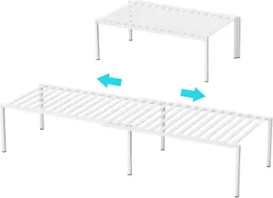 2 Pack Expandable Cabinet Storage Shelf Rack - Kitchen Counter and Cabinet Shelf - Picture 1 of 8