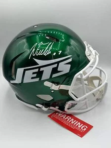 Justin Fields Autographed Full Size NY Jets Speed AUTHENTIC Helmet (Beckett) - Picture 1 of 1