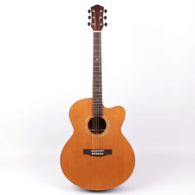 EDEL JUMBO CUTAWAY WESTERNGITARRE ZEDER EBONY PALISANDER *KNOCHENSATTEL *FISHMAN - Bild 1 von 4