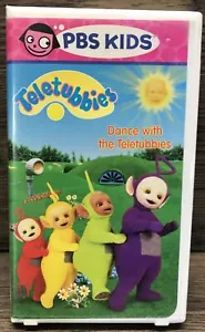 Teletubbies - Dance With The Teletubbies (VHS, 1999) PBS KIDS White Clam Shell - Foto 1 di 4