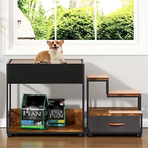 Window Perch for Dogs Elevated Dog Bed Multi-Level Platform with Sponge Storage - Picture 1 of 9