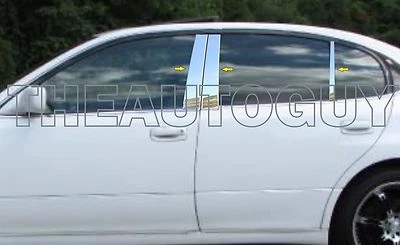 1998 1999 2000 2001 LEXUS GS300 STAINLESS STEEL 6 PC PILLAR POST MOLDING SET - Image 1 of 2