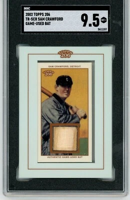 2002  Topps206 Relics GU Bat Relic Sam Crawford #TR-SC Detroit Tigers SGC 9.5 - Image 1 of 2