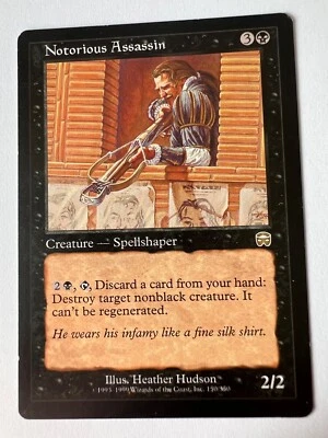 MTG Magic The Gathering Mercadian Masques Notorious Assassin Rare LP - Image 1 of 2