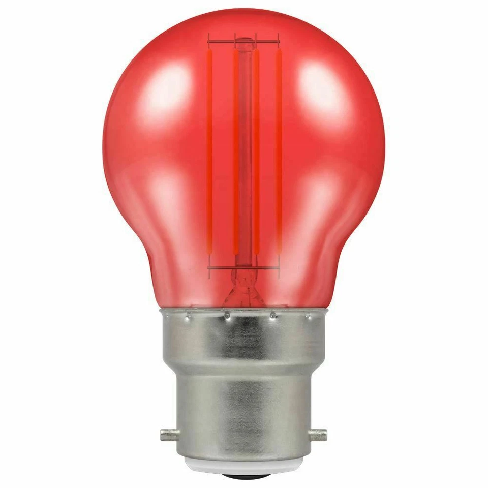 LED ROUND FILAMENT HARLEQUIN 4.5W CROMPTON BC B22 RED 13919 - Image 1 of 1