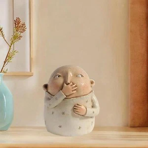 Holding Nose Bathroom Statue Decorative Weird Decor Cute Resin Sculpture - Picture 1 of 6