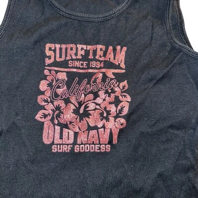 Women's Old Navy Ribbed Tank Top Surf Goddess Surf Team Size XL - Image 1 of 3