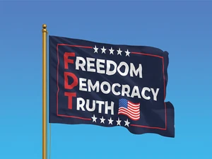 Freiheit Demokratie Wahrheit Haus Flagge - Politischer Protest Außen Hof Banner - Bild 1 von 6