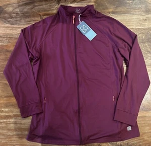 Dash ( Bon Marche ) Activewear Full Zip Sports Jacket In Maroon Size 20 - Picture 1 of 6