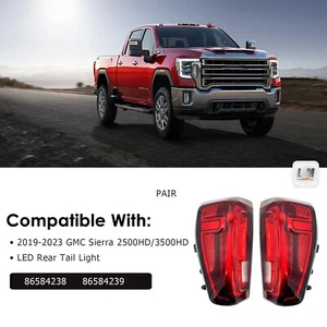 For GMC Sierra 2500 3500 2019-23 LH RH Left Right Side Full LED Tail Light Lamp - Picture 1 of 23